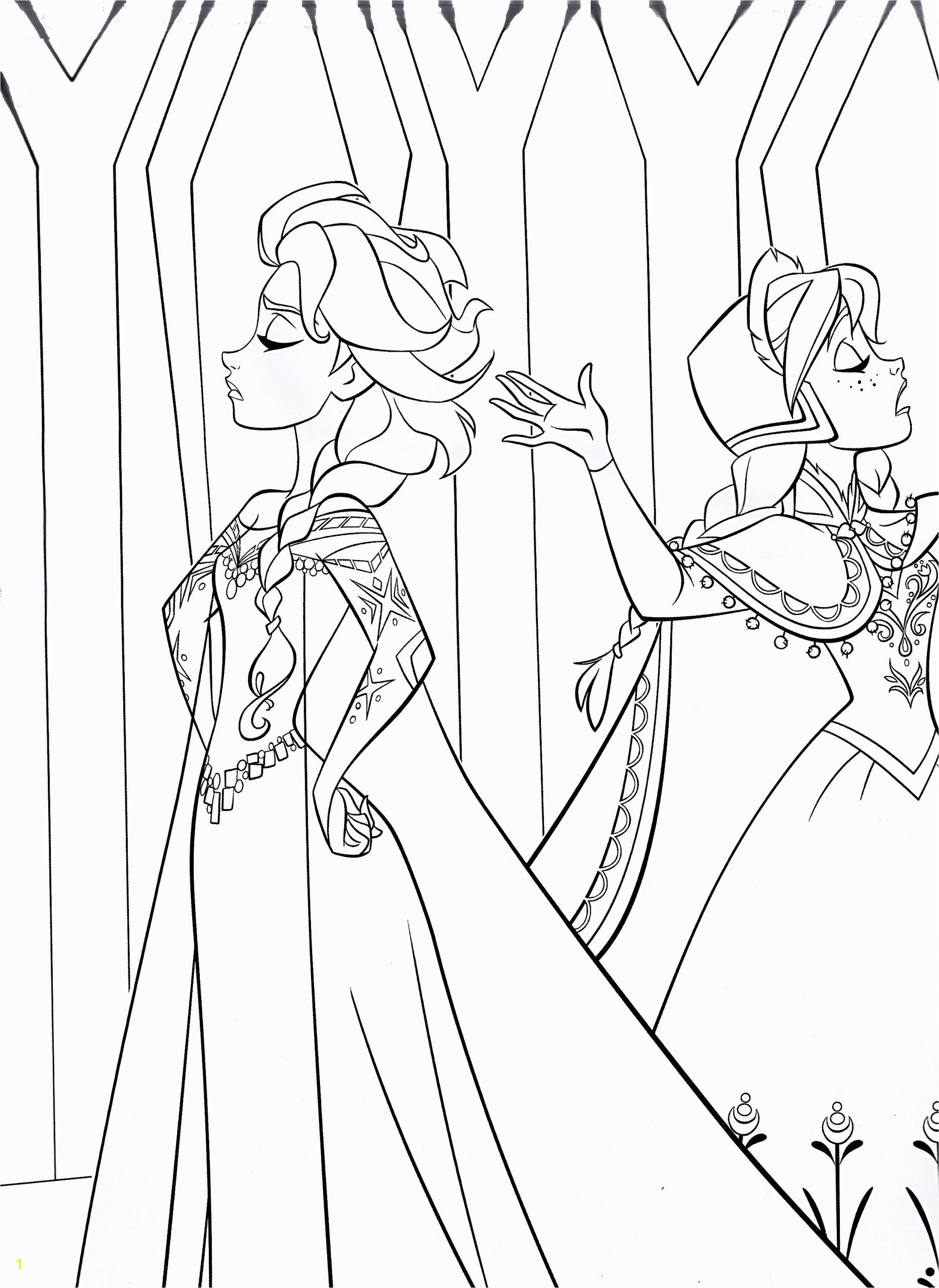 free printable frozen coloring pages kids