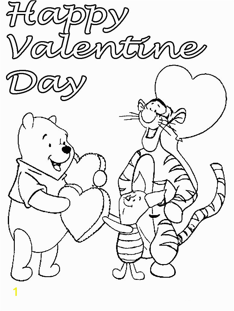 valentines disney coloring pages