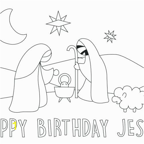 happy birthday jesus coloring page