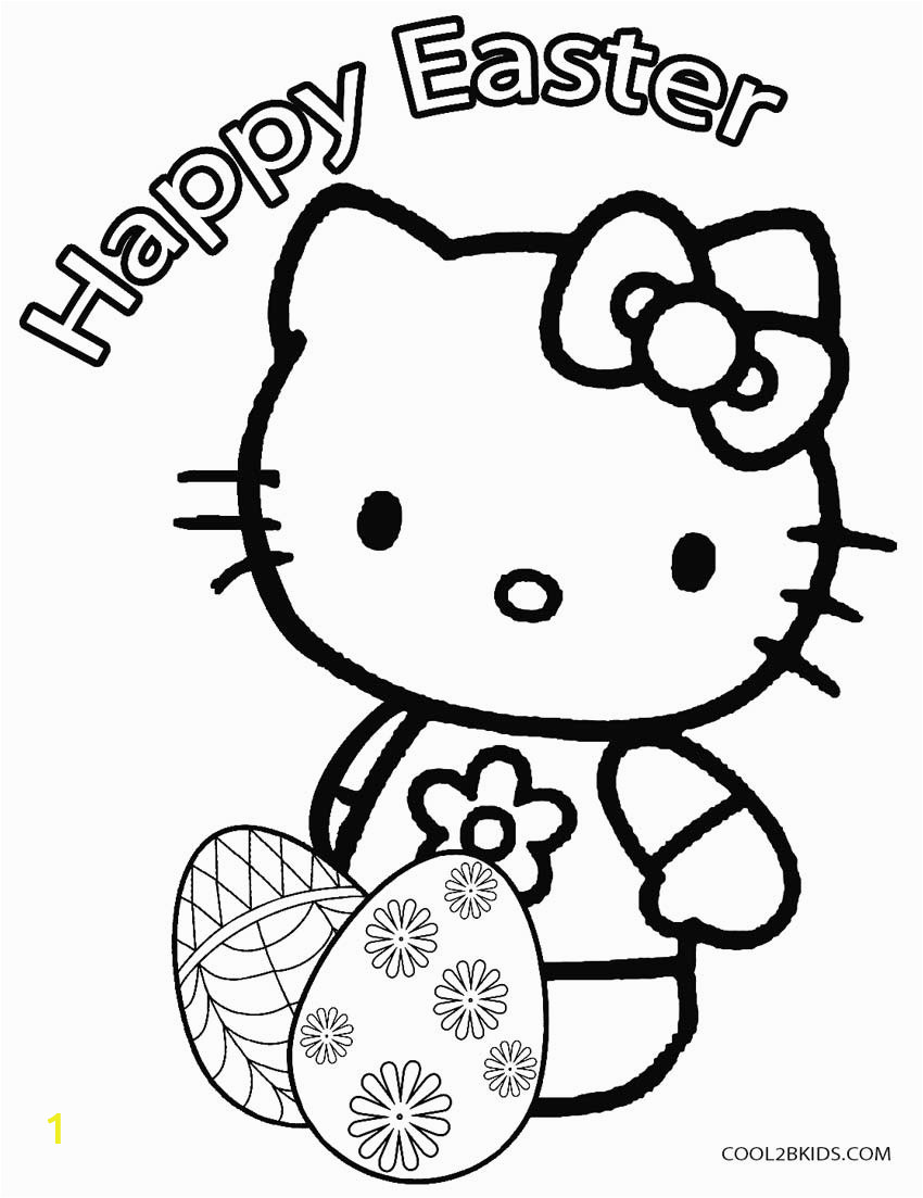 Free Hello Kitty Easter Coloring Pages Printable Easter Egg Coloring Pages for Kids