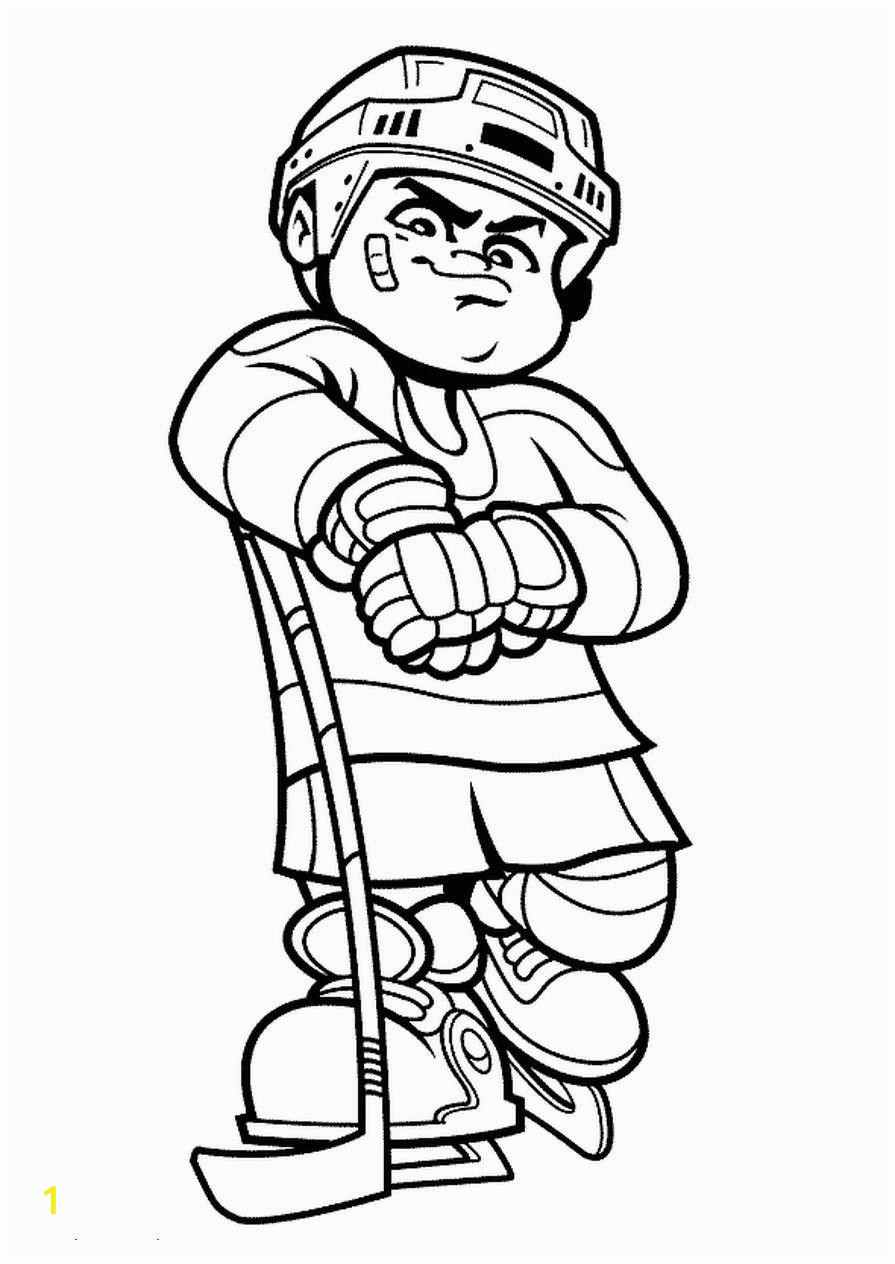 hockey player coloring pages