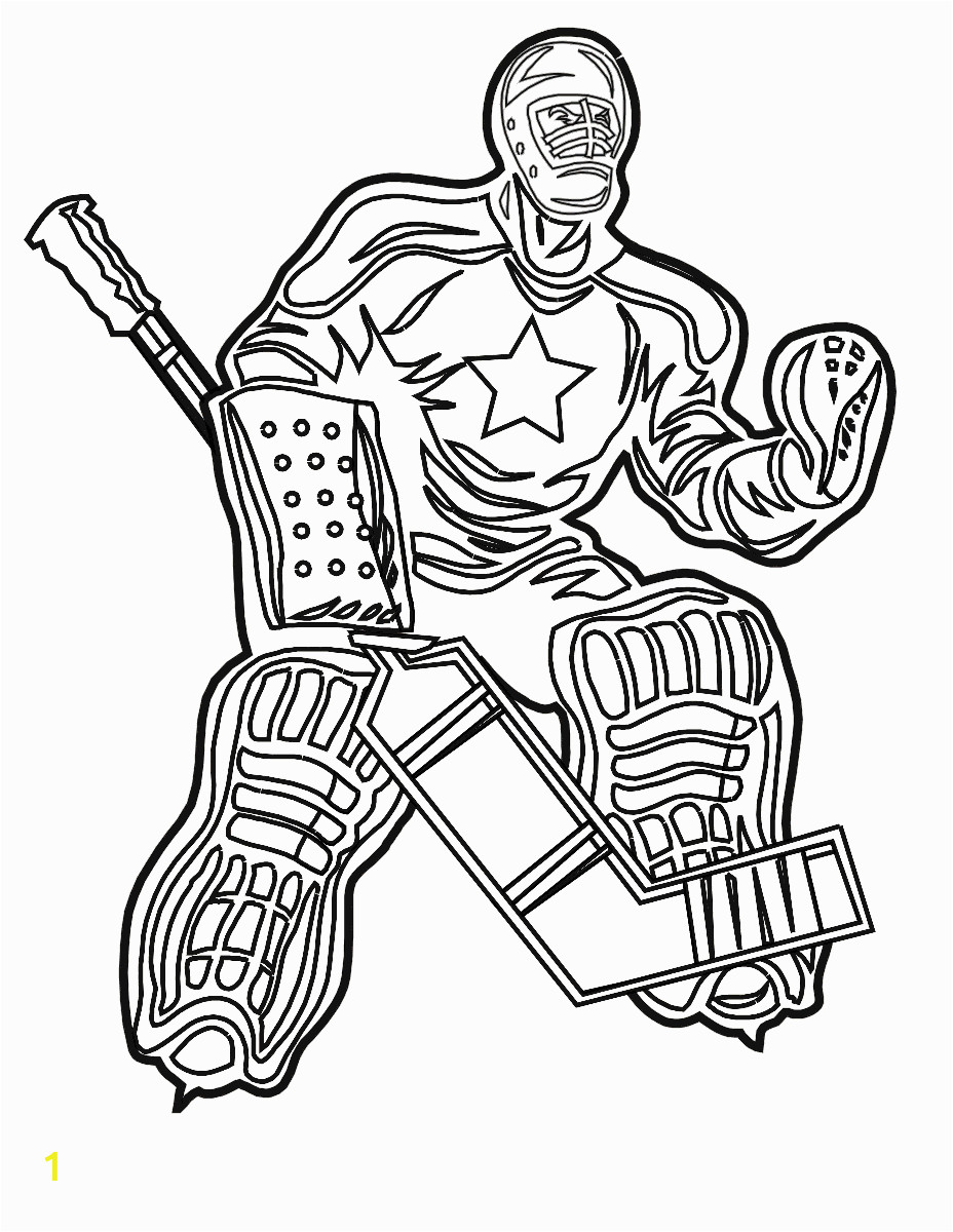 hockey player coloring pages