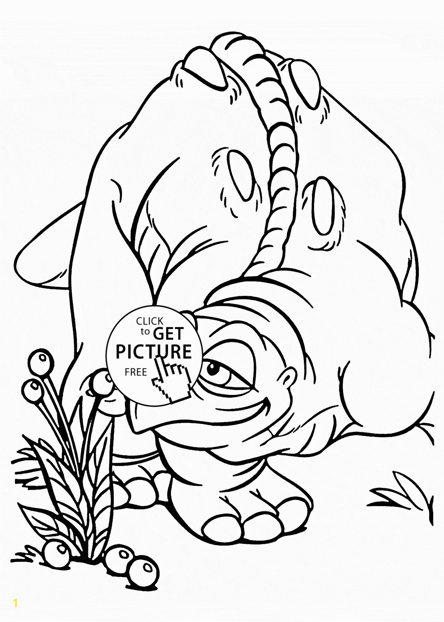 spike from land before time coloring pages for kids printable free land before time