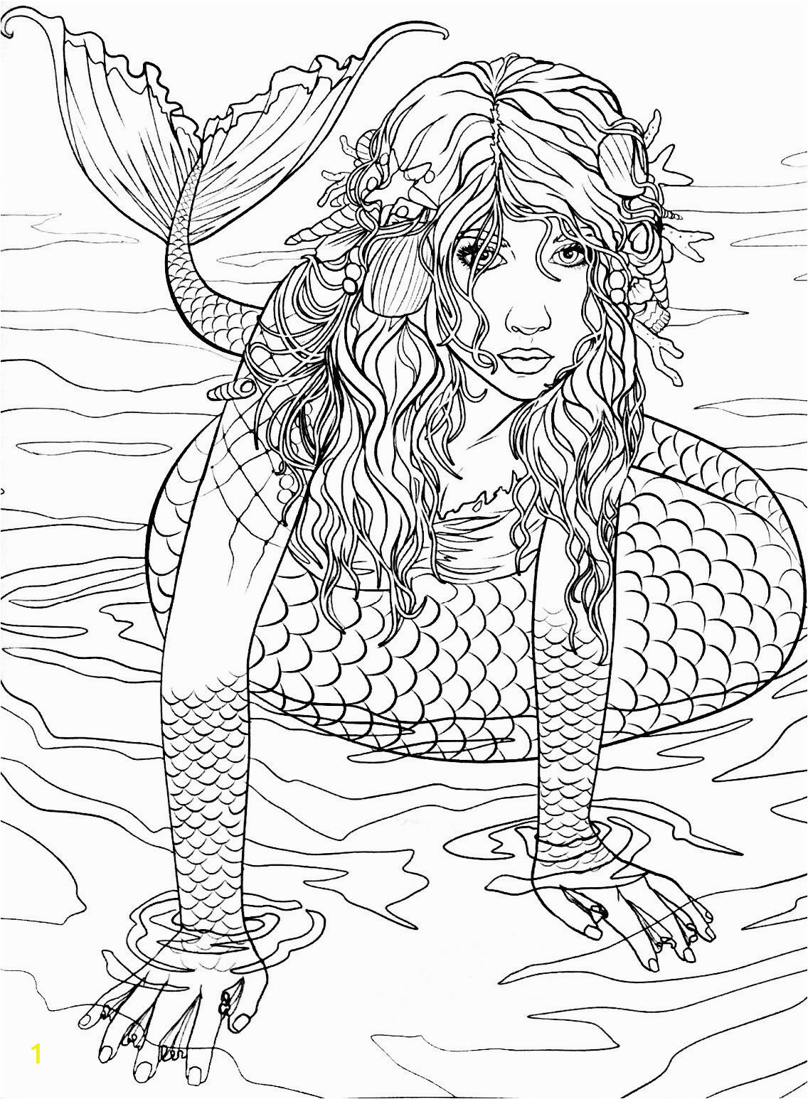 mermaid coloring pages