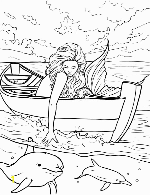 mermaid coloring pages for adults