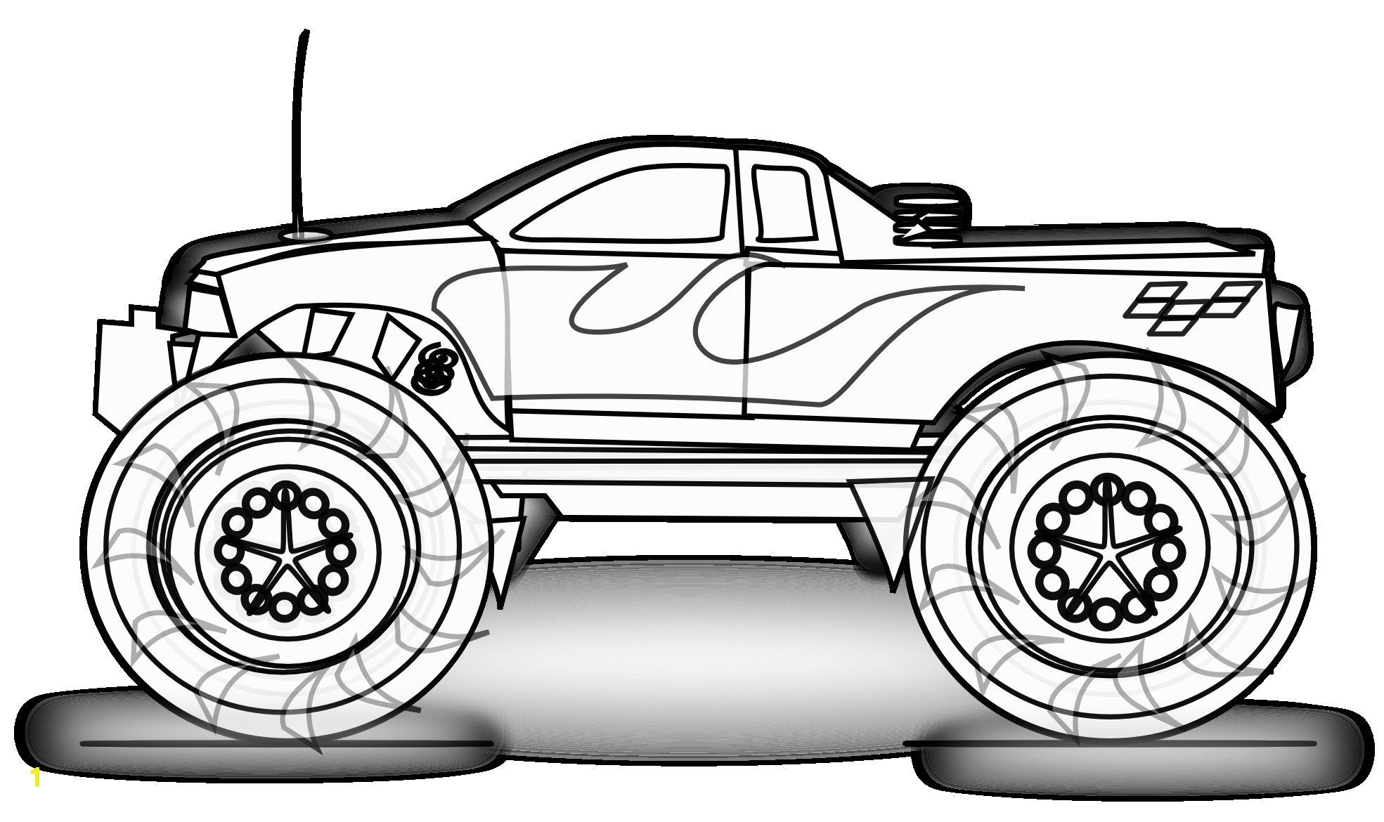 monster truck coloring pages