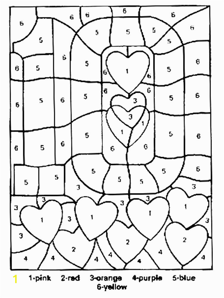 free printable color number coloring pages