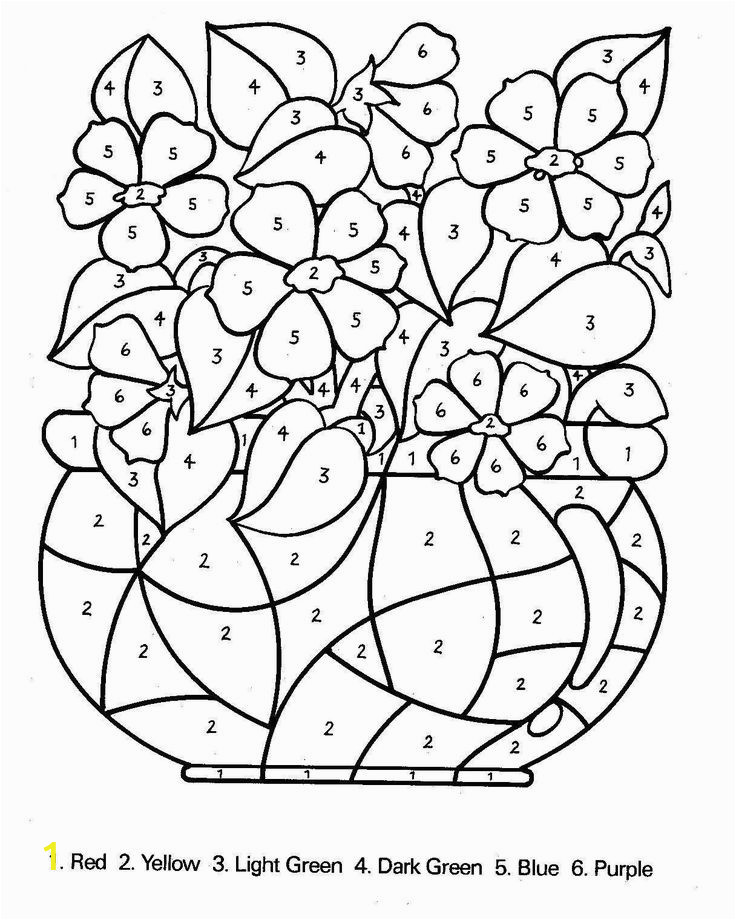 free printable color number coloring pages