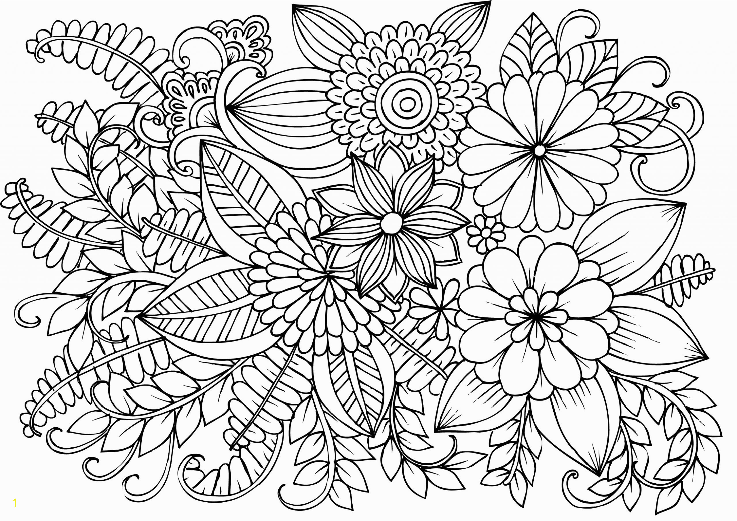 Free Online Coloring Pages for Adults Flowers Very Detailed Flowers Coloring Pages for Adults Hard to