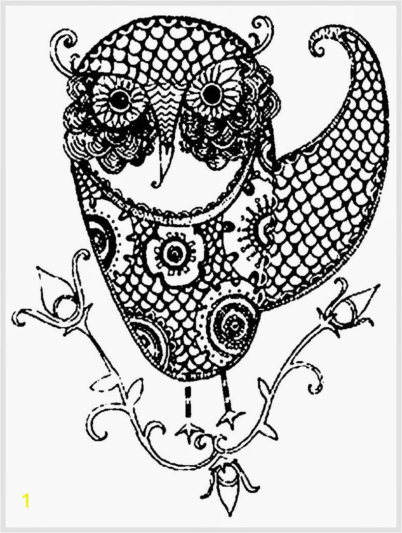 10 difficult owl coloring page for adults