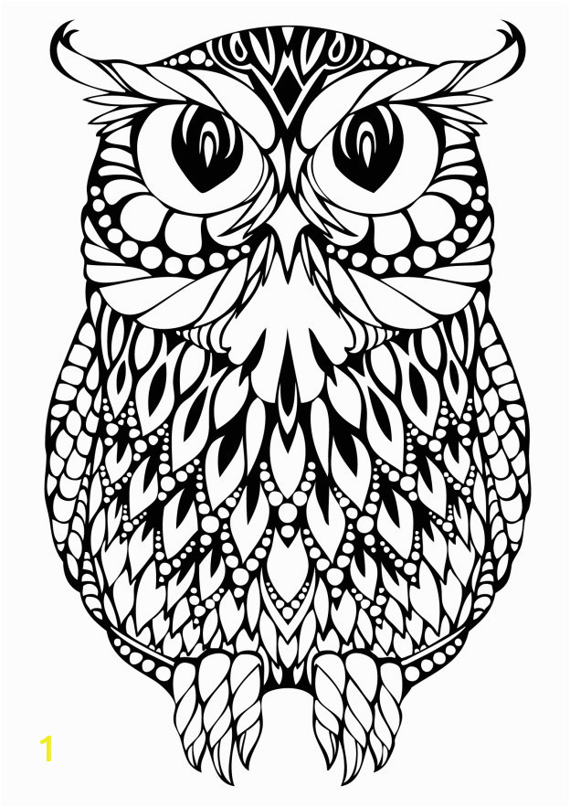 owl coloring pages adults