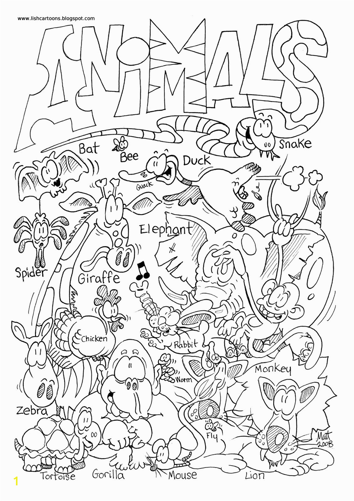 zoo animal coloring pages for preschool