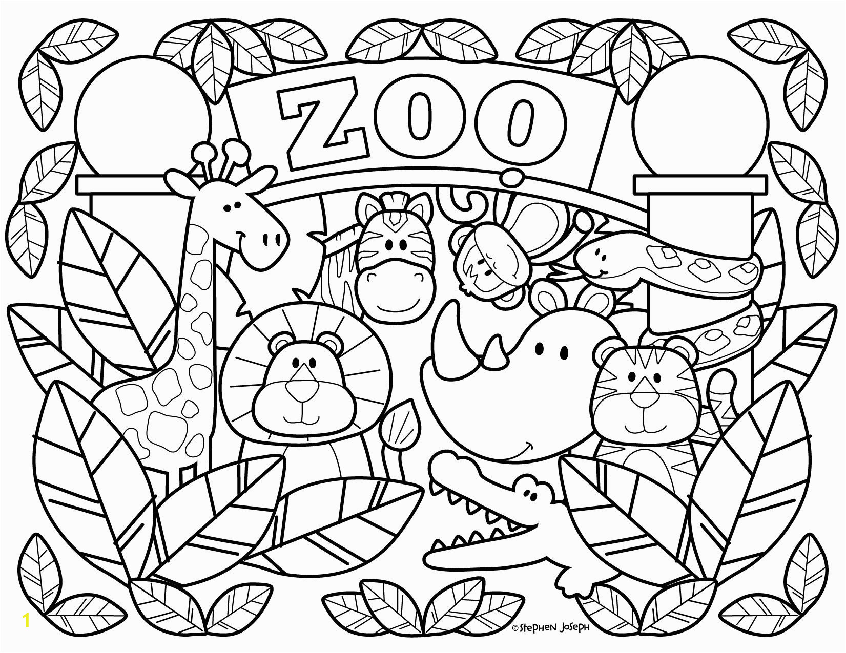 Free Preschool Coloring Pages Of Zoo Animals Zoo Coloring Pages Printable & Free by Stephen Joseph