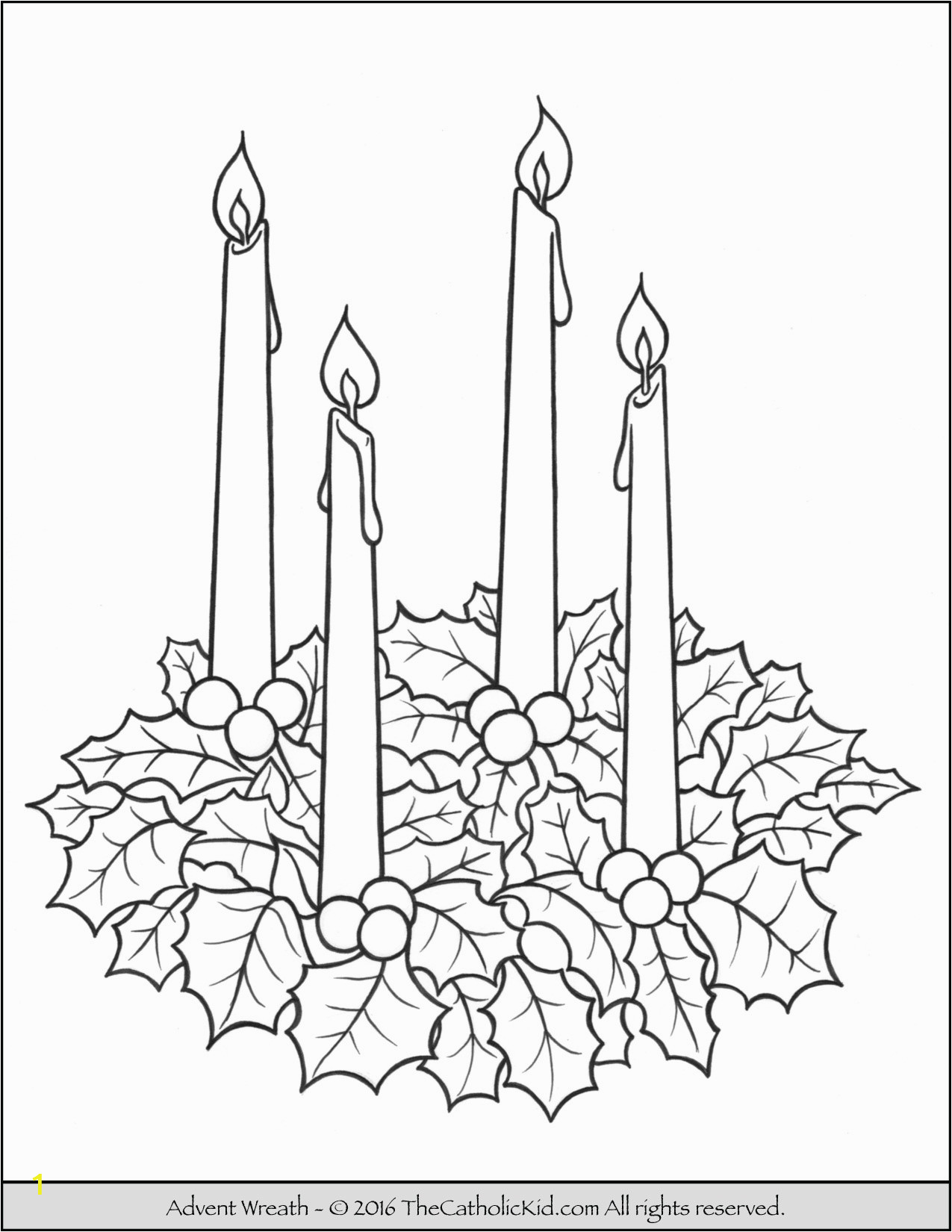 Free Printable Advent Wreath Coloring Pages Advent Candles Coloring Page