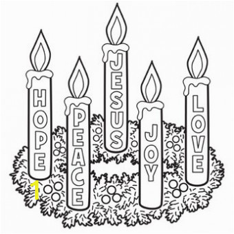 advent wreath coloring page