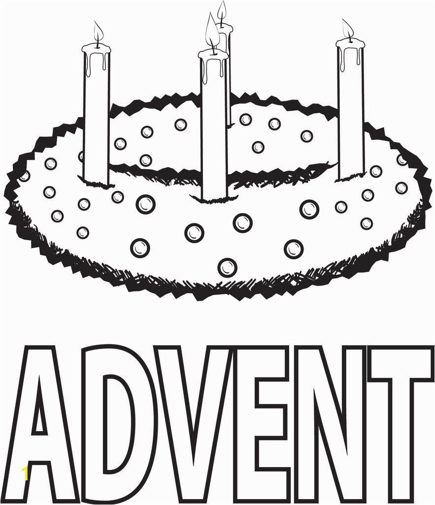 advent wreath coloring page a4704