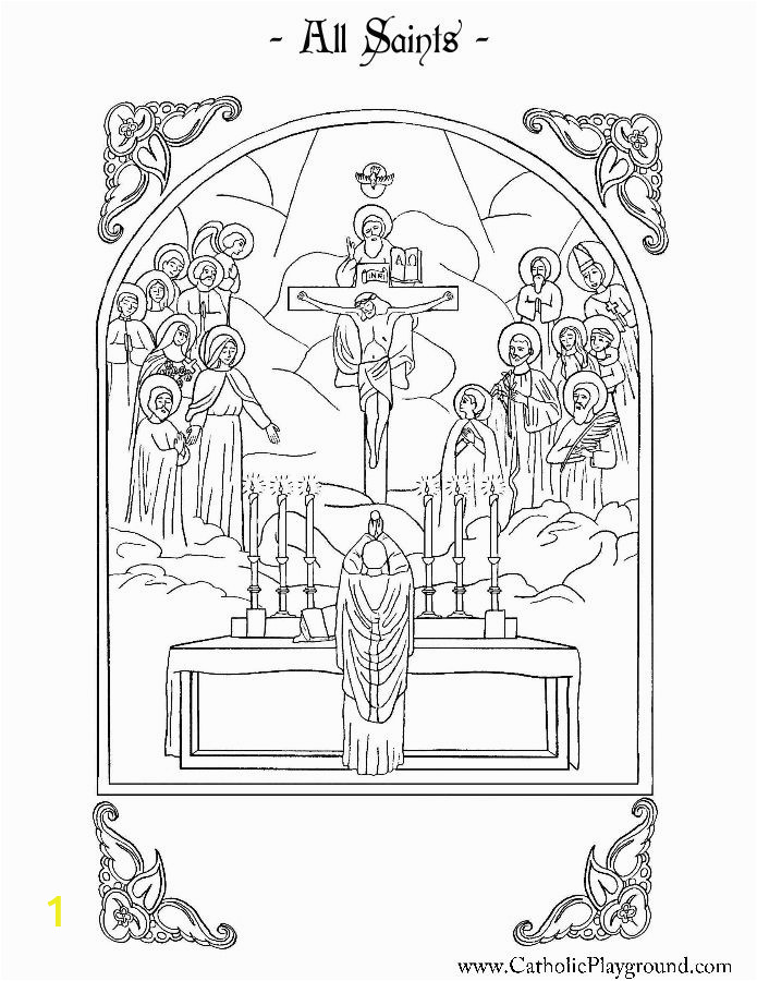 Free Printable All Saints Day Coloring Pages All Saints Coloring Page Catholic Playground
