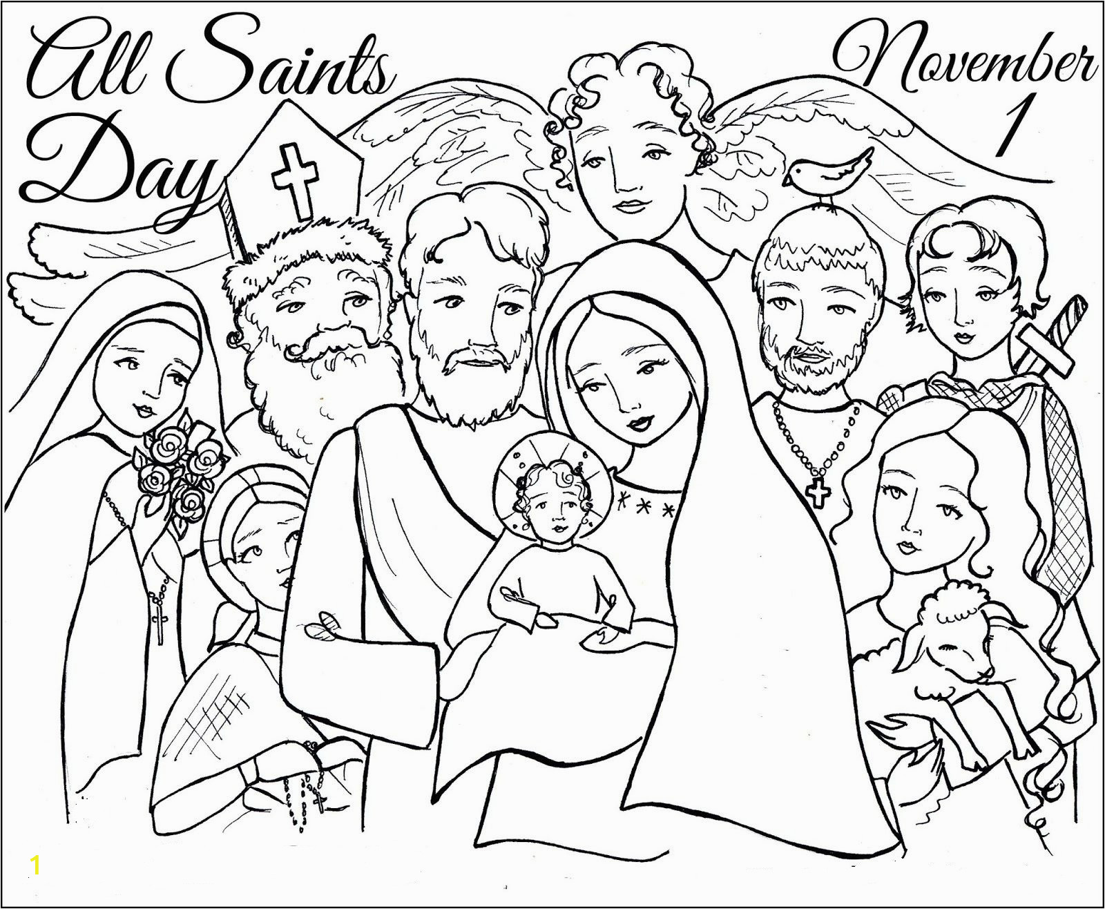 all saints day coloring page