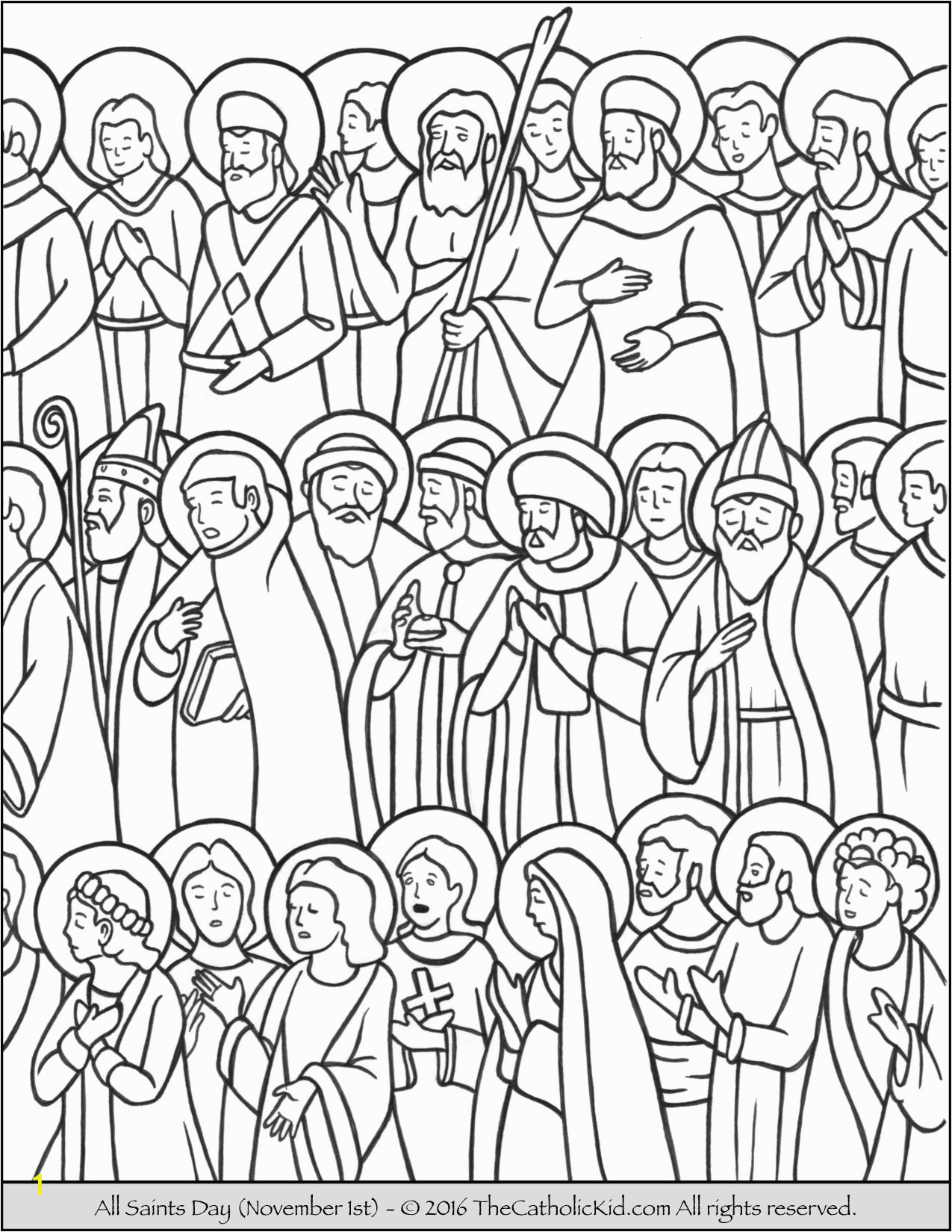 Free Printable All Saints Day Coloring Pages All Saints Day Coloring Page the Catholic Kid Catholic