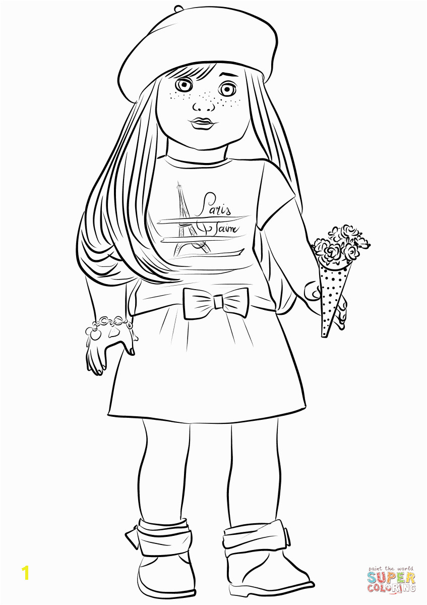 Free Printable American Girl Coloring Pages American Girl Grace Thomas Coloring Page