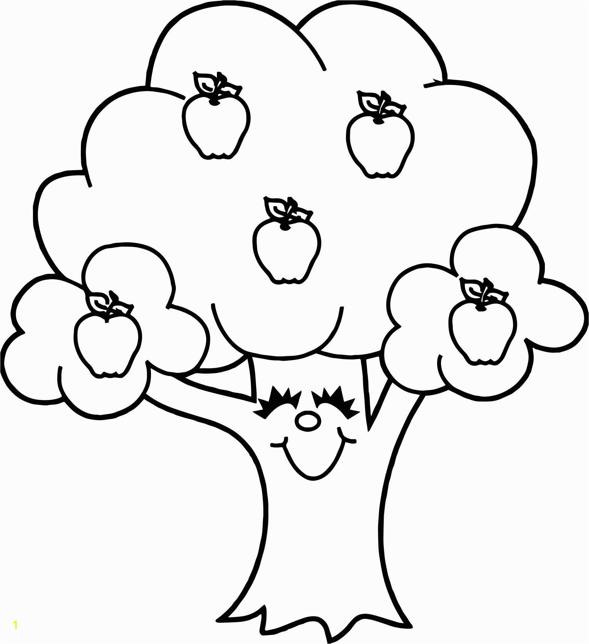 apple core coloring page