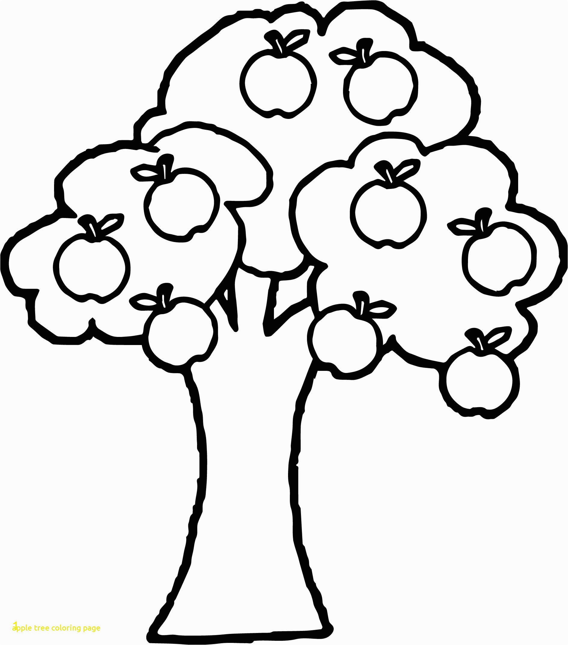 apple tree coloring page