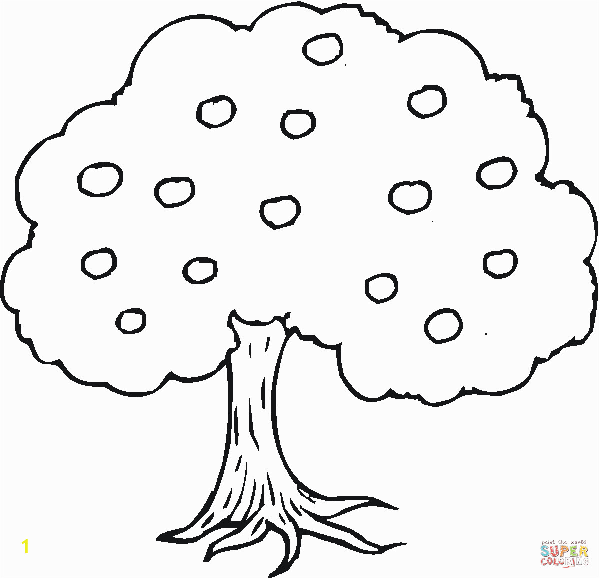 Free Printable Apple Tree Coloring Pages Apple Tree Coloring Page