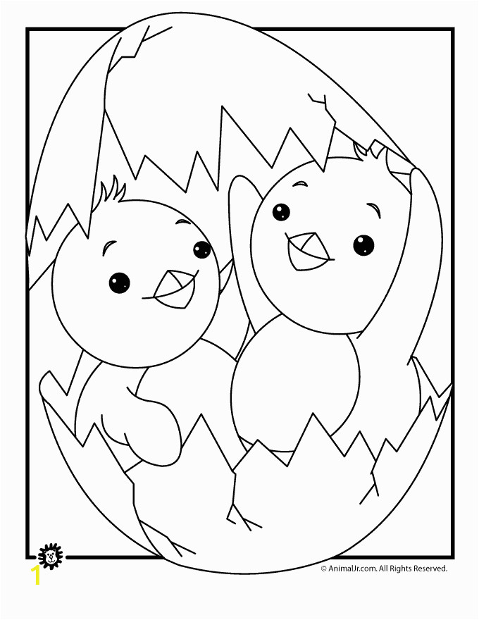 baby chicks coloring page