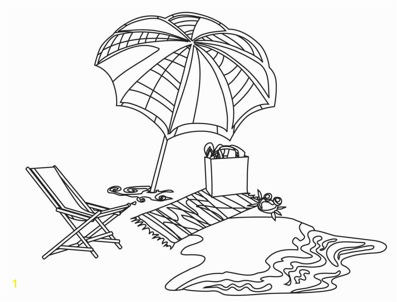 beach coloring pages