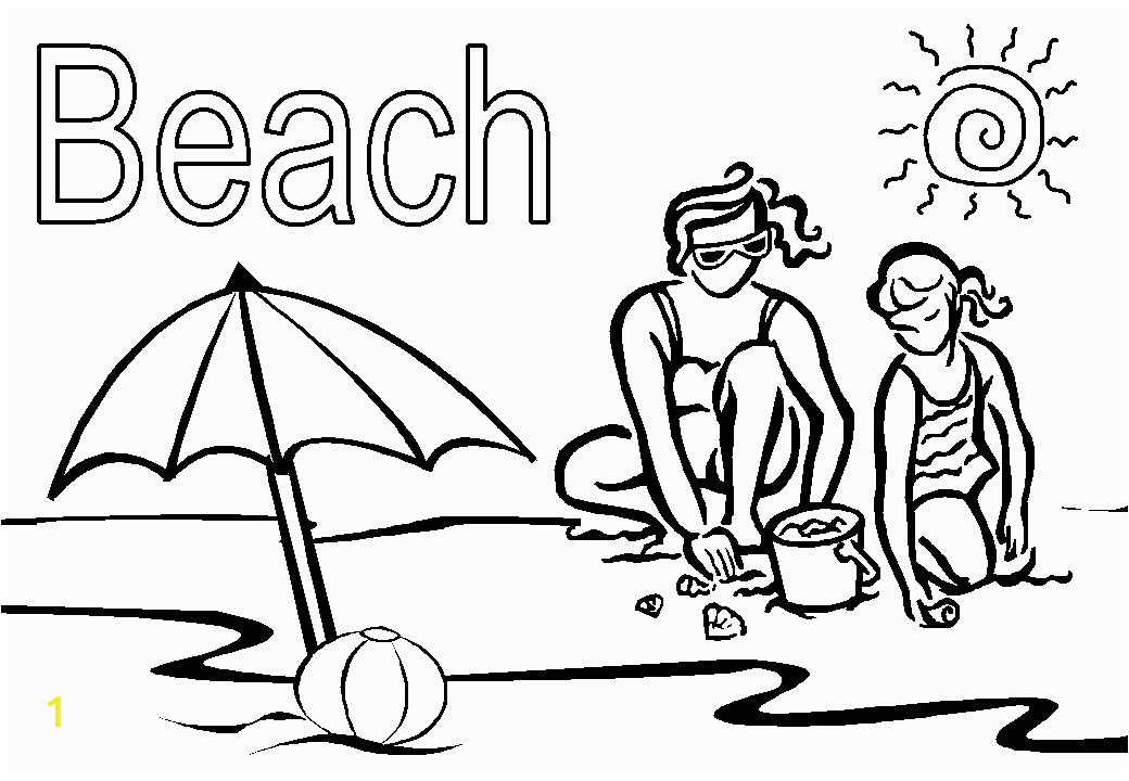 beach coloring pages