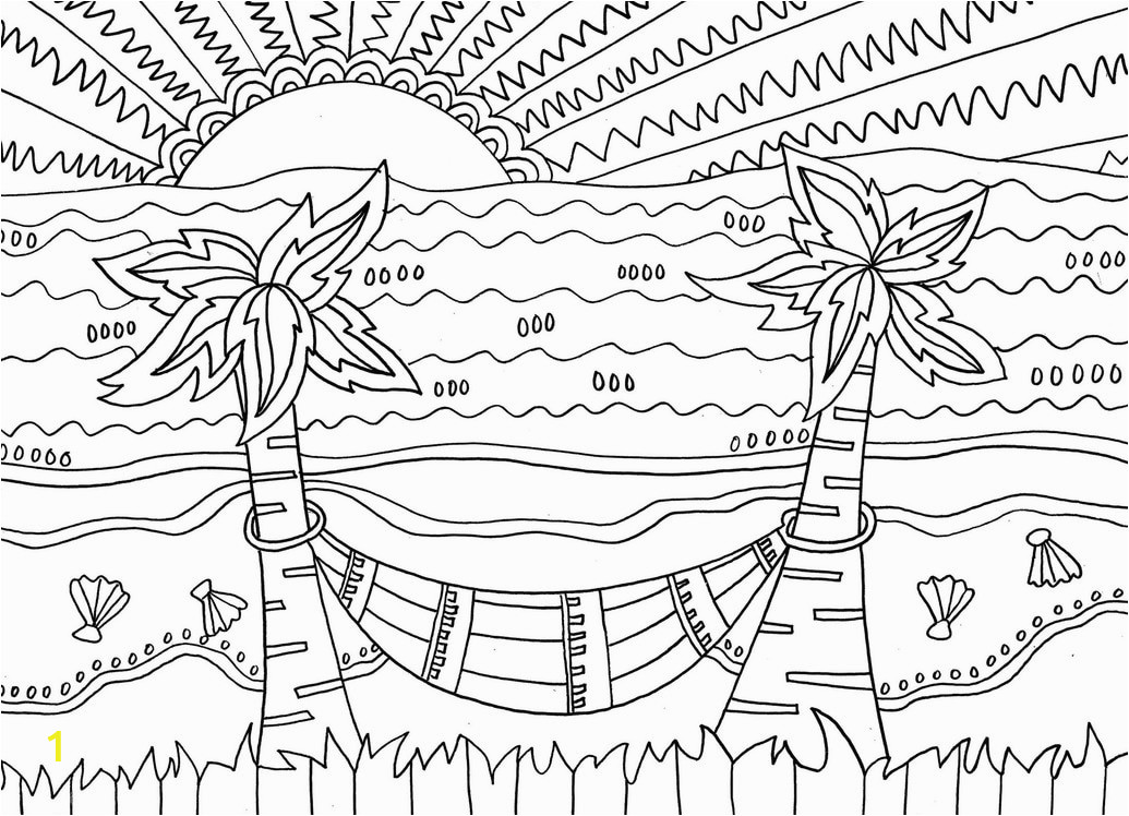 beach coloring pages