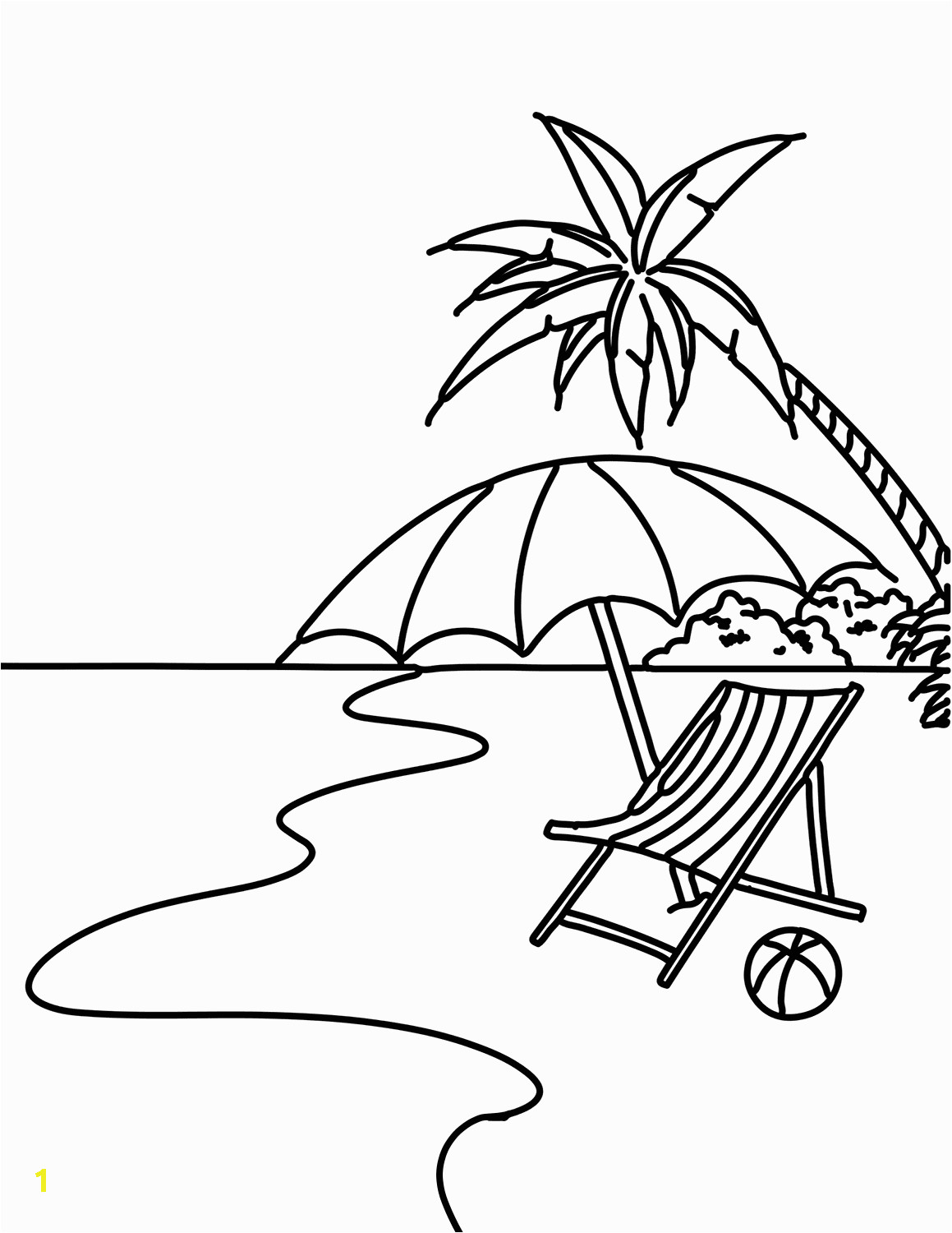 beach coloring pages