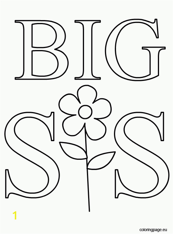 big sister coloring pages