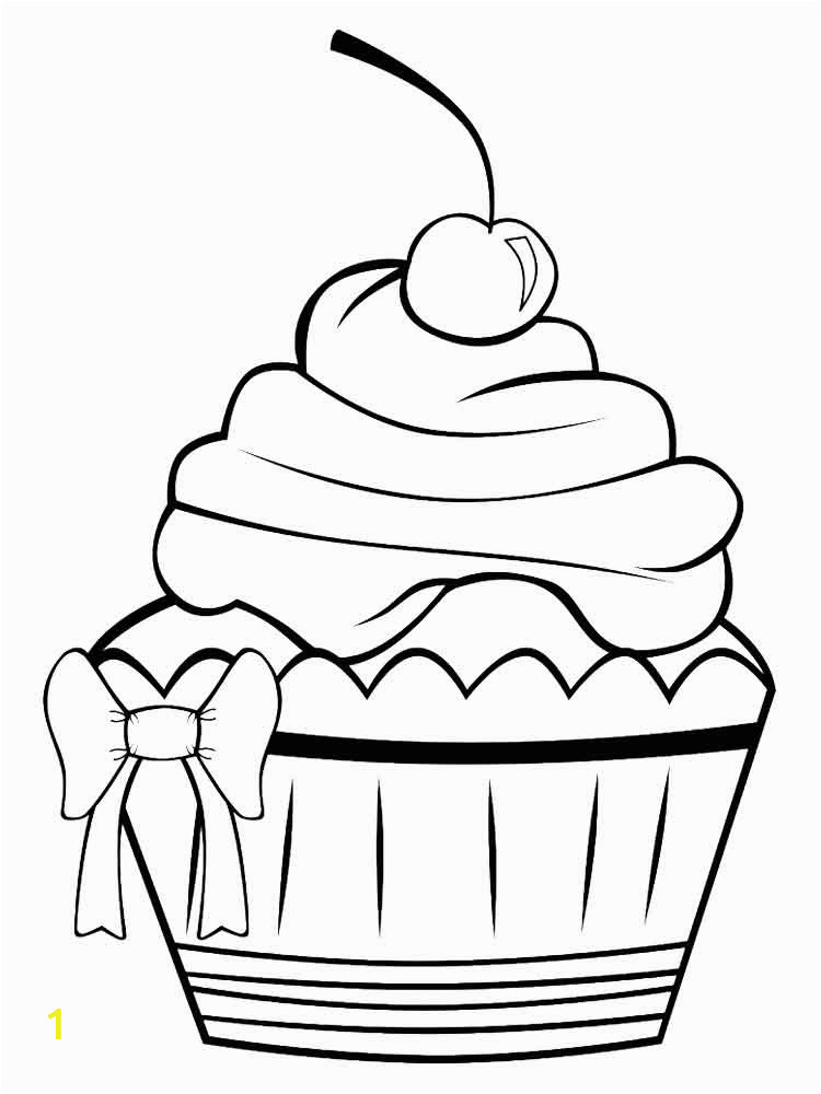 birthday cupcake coloring pages