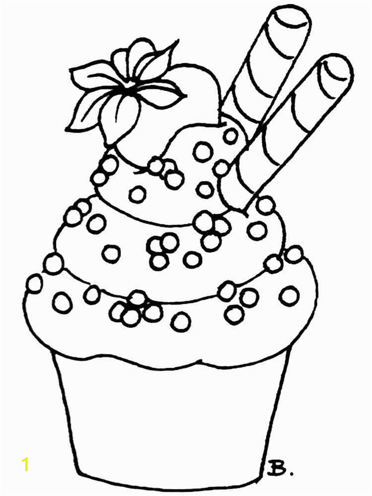 birthday cupcake coloring pages