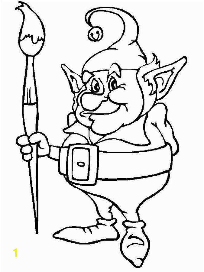 christmas elf coloring pages