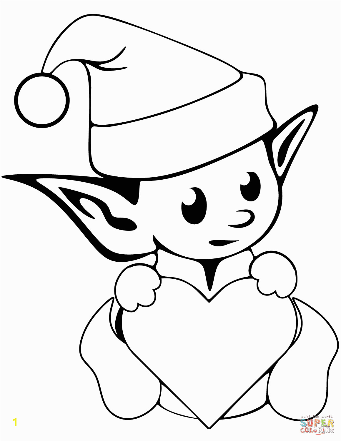 christmas elf drawing