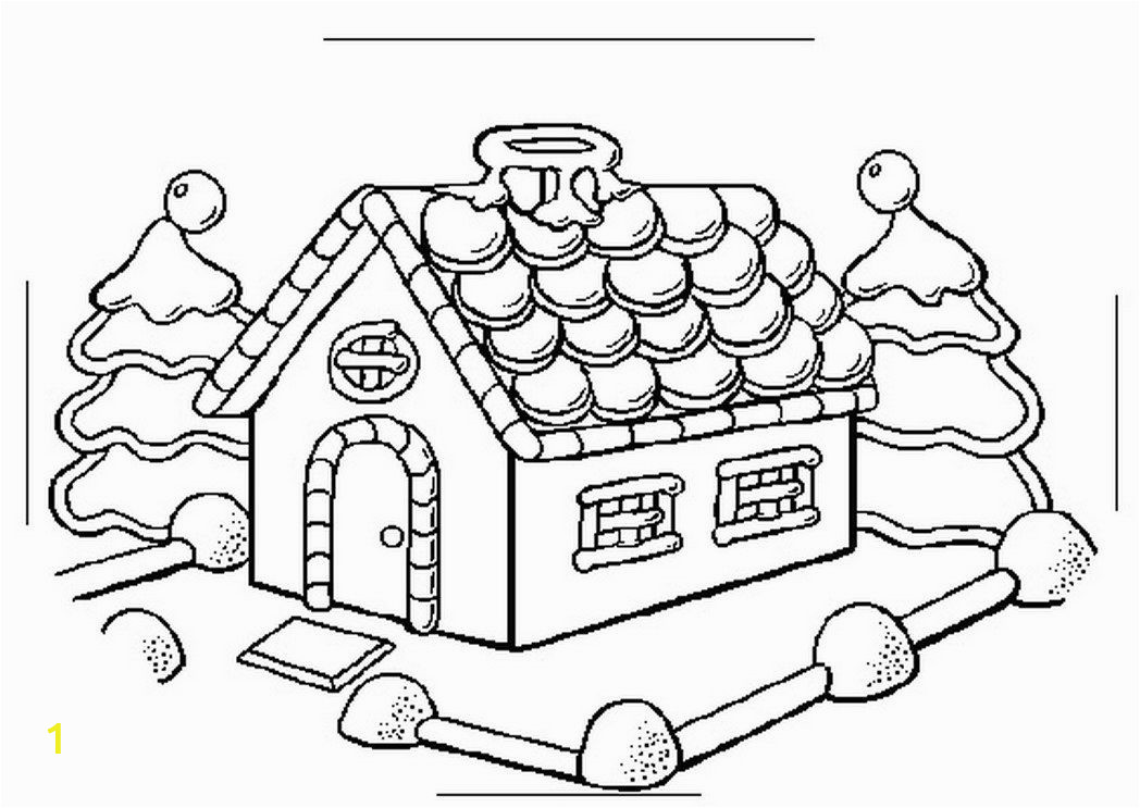printable gingerbread house coloring pages