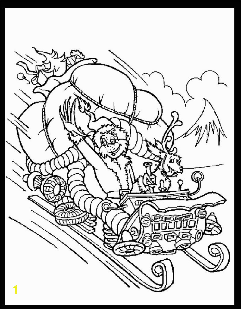 christmas sleigh coloring pages