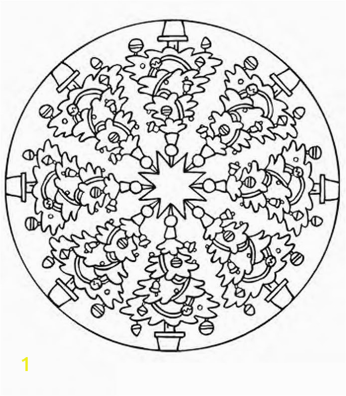 christmas mandala coloring pages