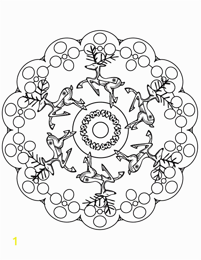 christmas mandala coloring pages