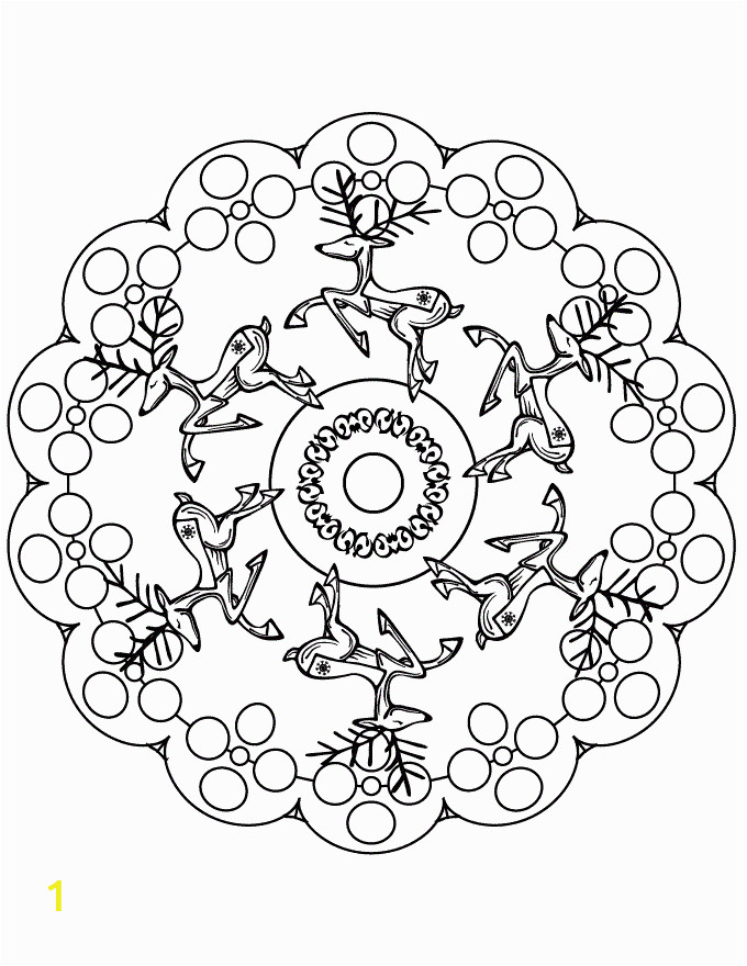 christmas mandala coloring pages