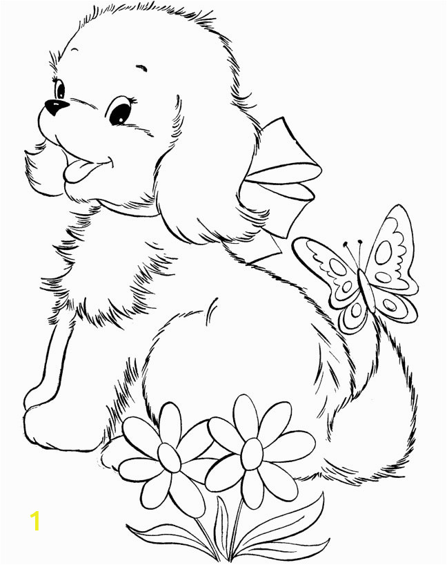 christmas puppy coloring pages