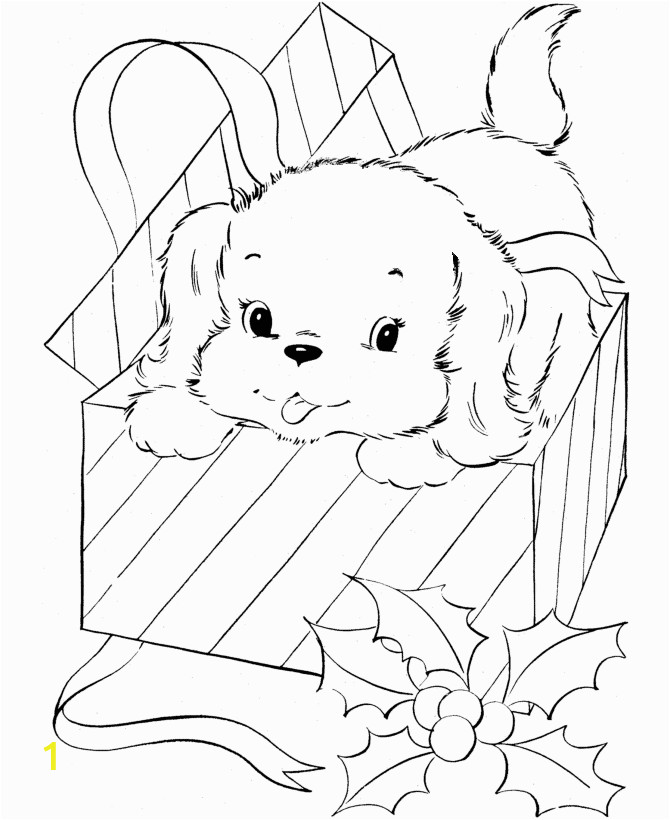 Free Printable Christmas Puppy Coloring Pages Pet Dog Coloring Pages