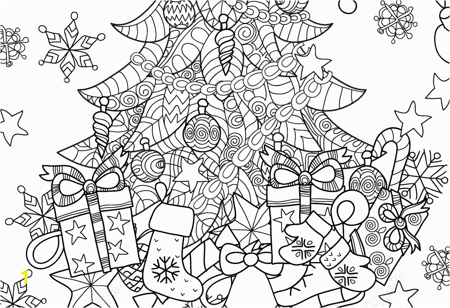 christmas tree zentangle coloring page