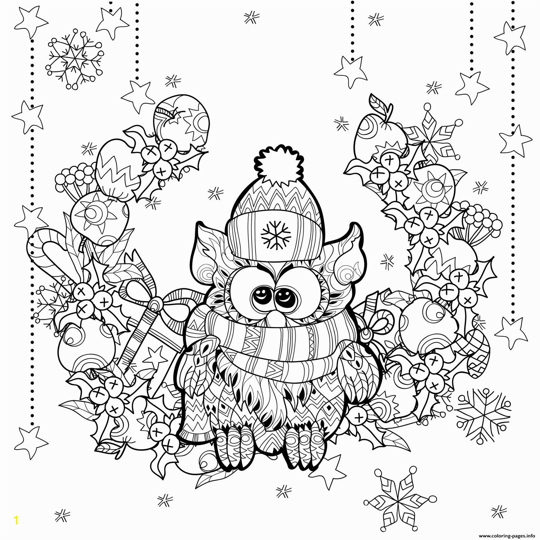 zentangle christmas owl by irina yazeva printable coloring pages book