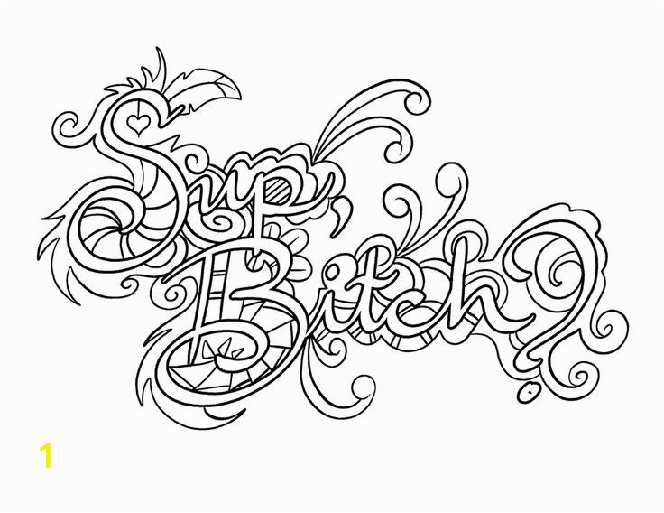 Free Printable Coloring Book Pages for Adults Swear Words Swear Words