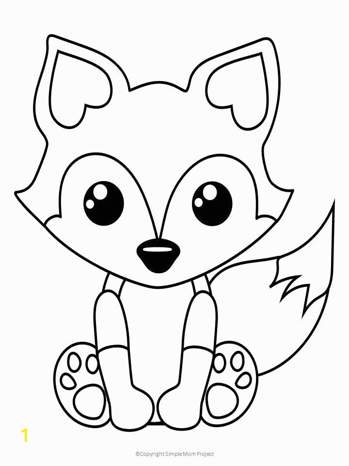 Free Printable Coloring Pages Baby Animals Free Printable Baby Fox Coloring Page Simple Mom Project
