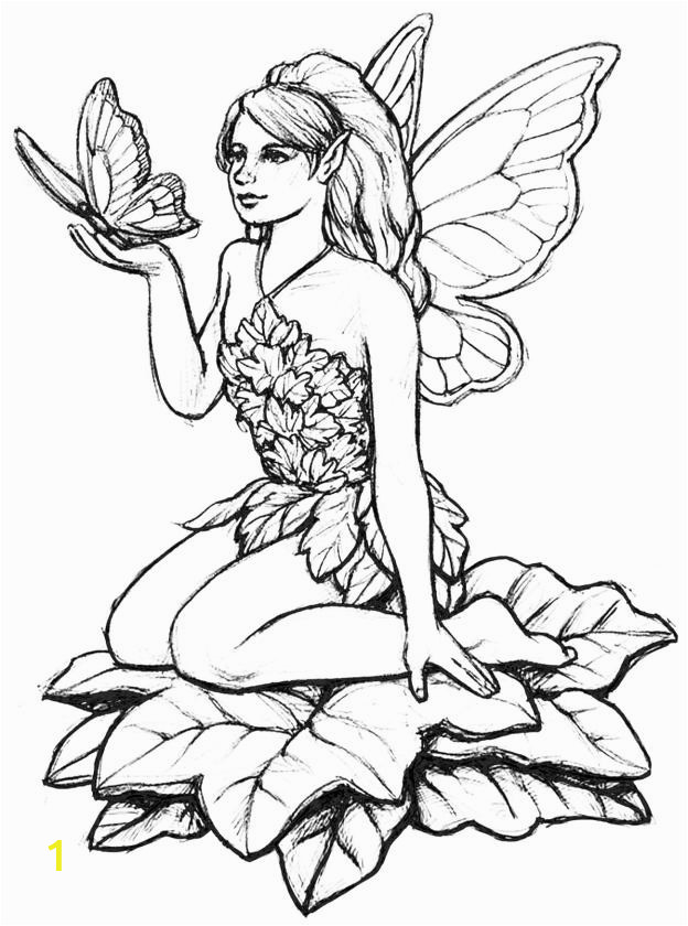 Free Printable Coloring Pages for Adults Fairies Get This Beautiful Fairy and butterfly Coloring Pages for