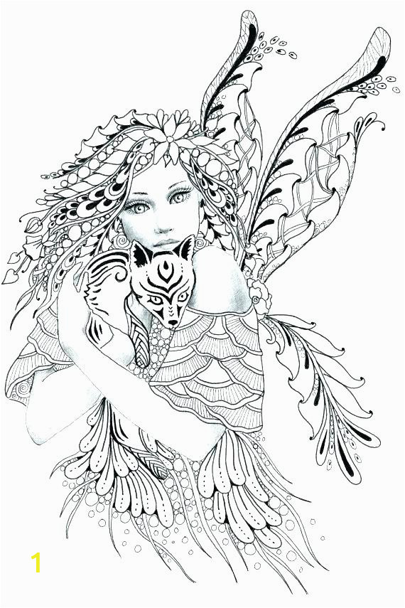 intricate fairy coloring pages